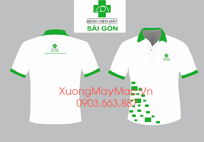 Mẫu &aacute;o thun đồng phục của Bệnh viện Mắt S&agrave;i G&ograve;n ở Quận 1