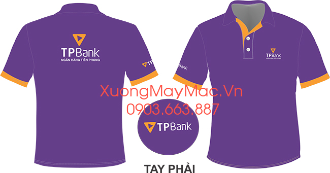 Mẫu &aacute;o thun đồng phục ng&acirc;n h&agrave;ng TPBank ở Quận 1